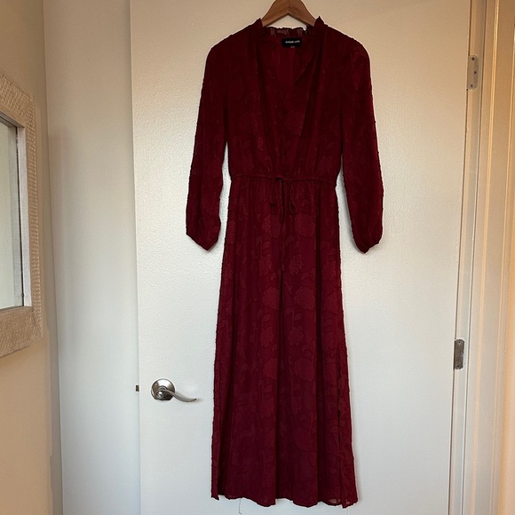 Sugarlips Burgundy Long Sleeve Maxi Dress - Picture 8 of 8